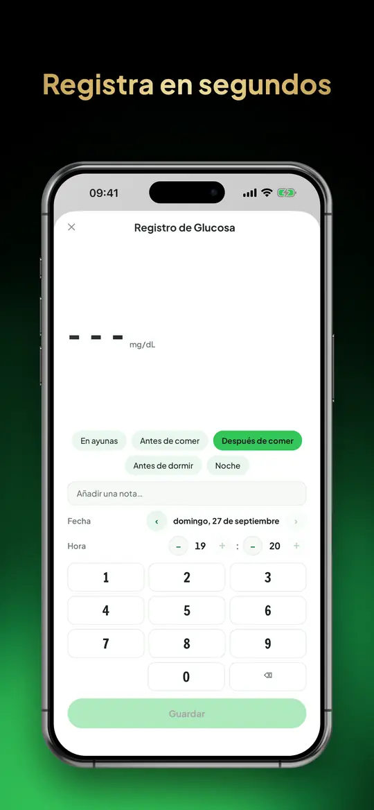 Registra en segundos