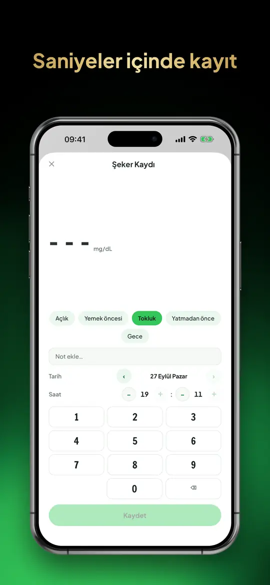 Saniyeler içinde kayıt